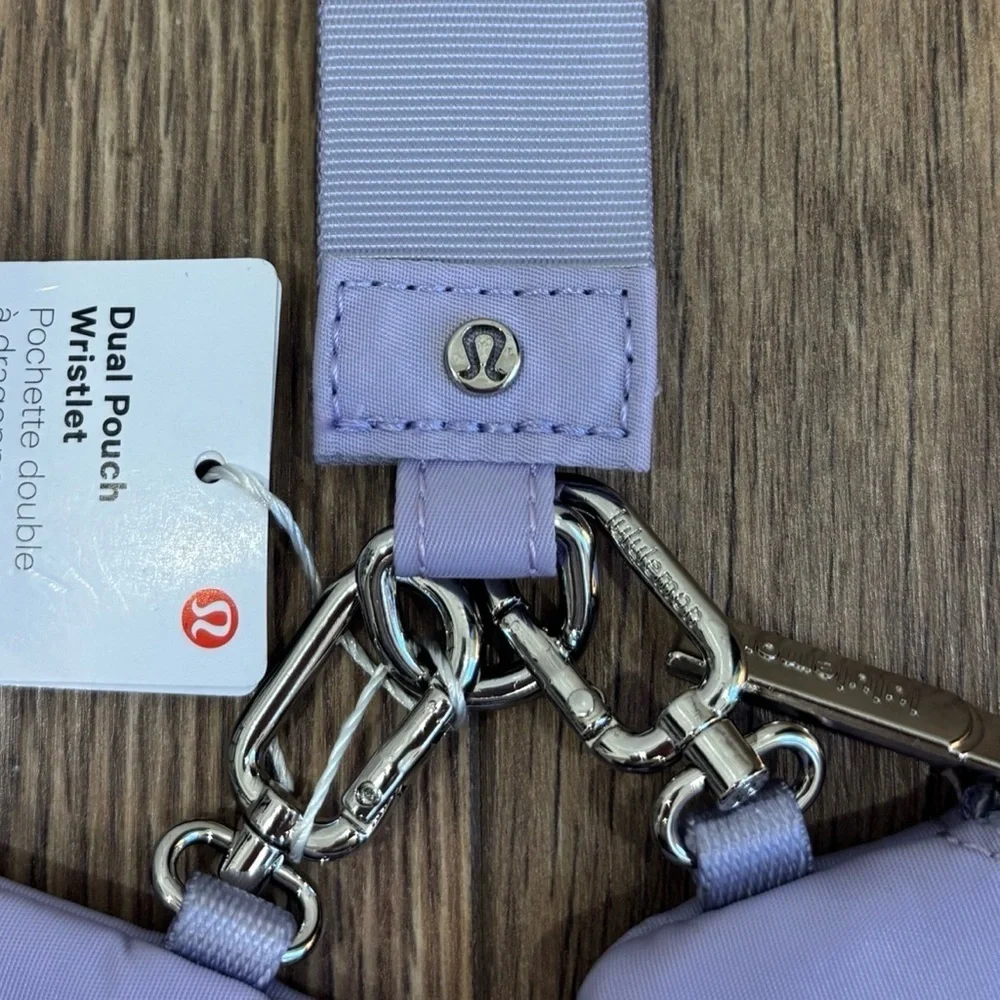 NWT Lululemon Dual Pouch Wristlet In Lilac Ether